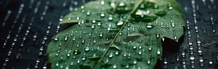 An image of a leaf with matrix bubbles